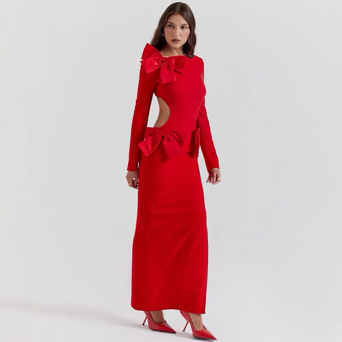 Rosina bow maxi dress