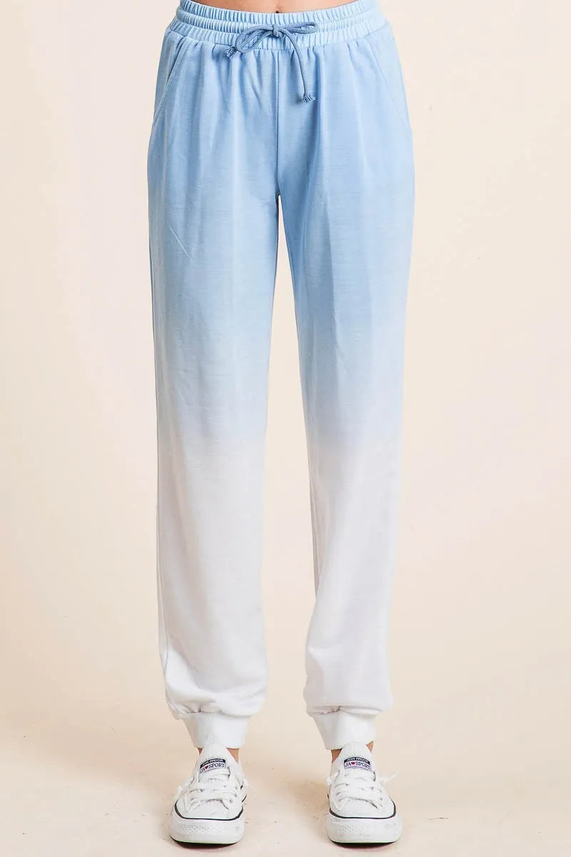 Blue Wave Dye Knit Pants