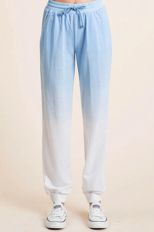 Blue Wave Dye Knit Pants