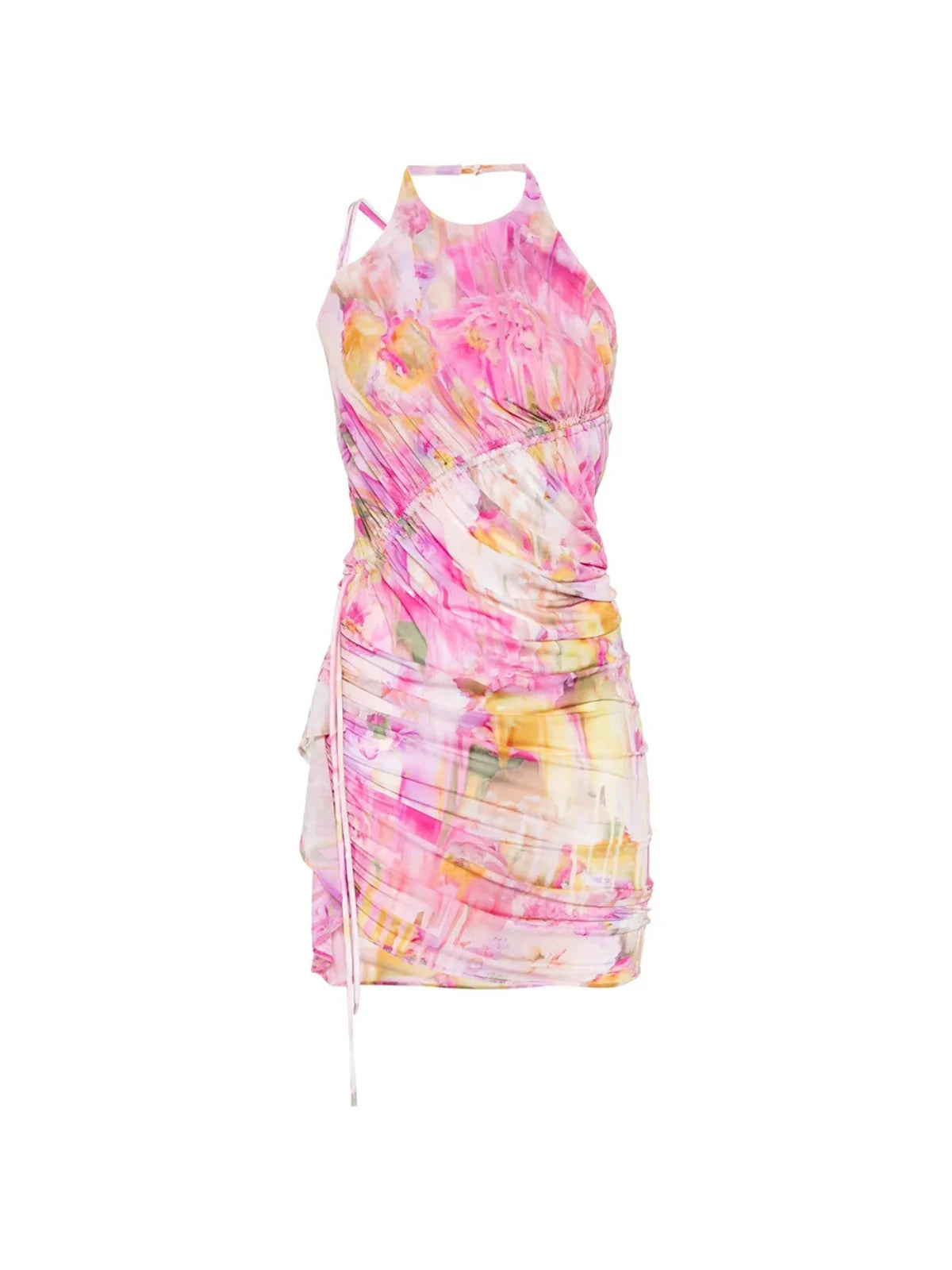Dahlia Watercolor Asymmetrical Dress