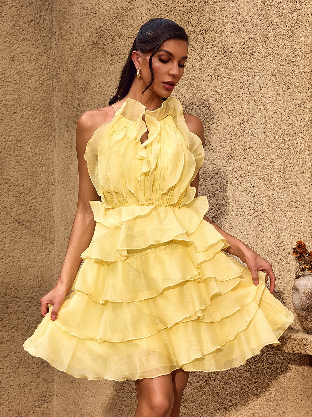 Lumière Ruffle Mini Dress
