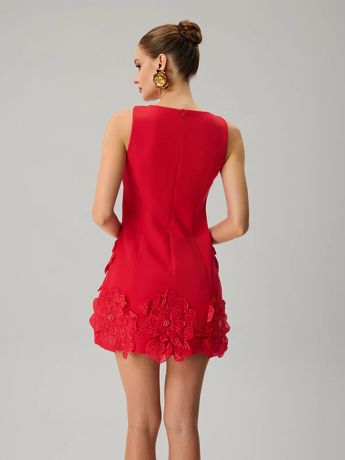 Scarlet Bloom Mini Dress