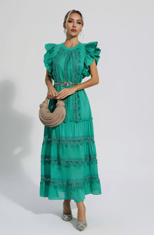 Treasure green maxi dress
