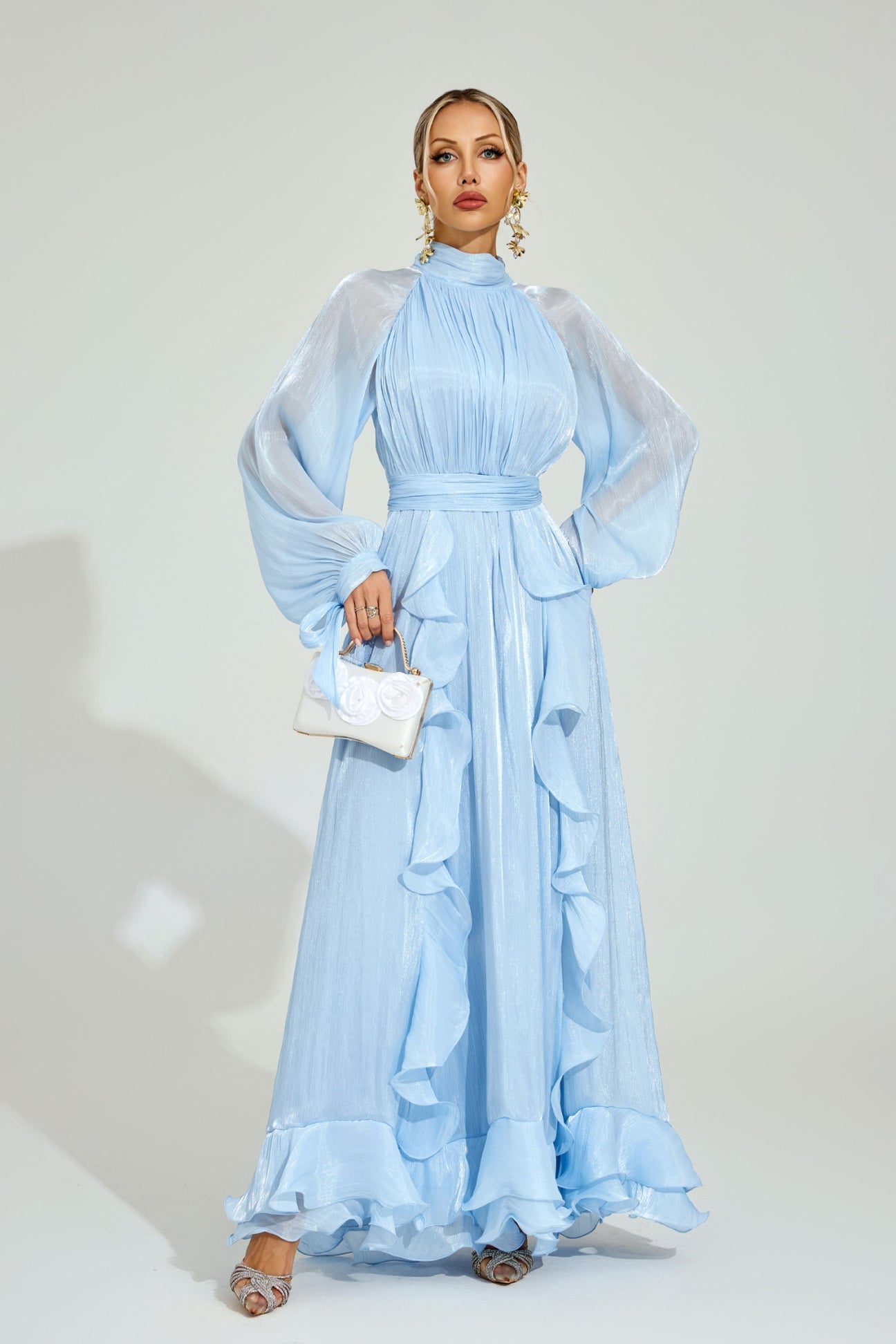 Céleste Ruffle Maxi Dress size M