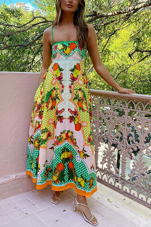 Share Your Happiness Print Maxi Dress - 9 Colors Passion Fruit