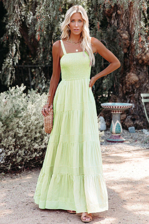 Stay With Me Babydoll Maxi Dress - 4 Colors Pistachio Green