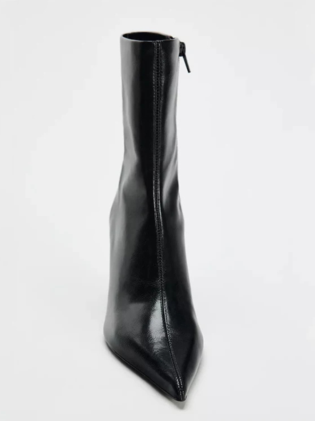 Crick | Women’s Black Pointed-Toe Heeled Ankle Boots