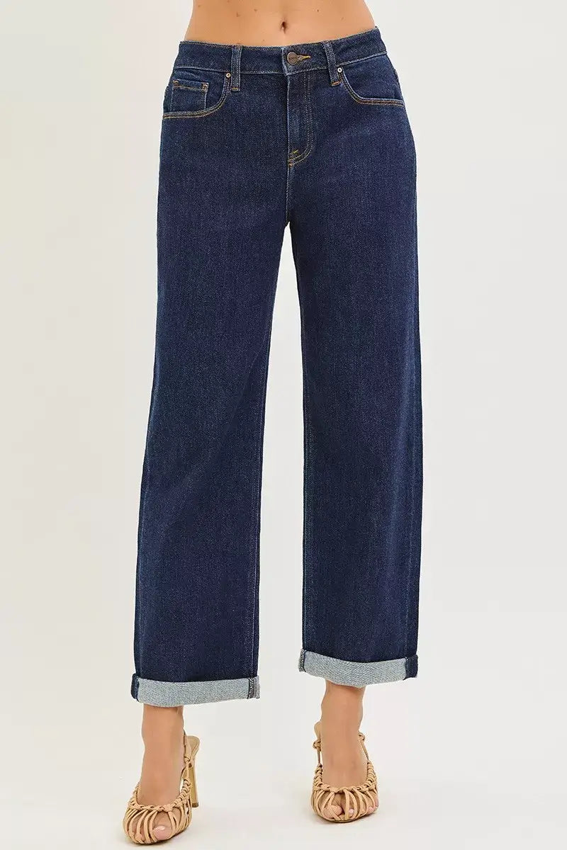 Slouchy Cropped Boyfriend Jeans
