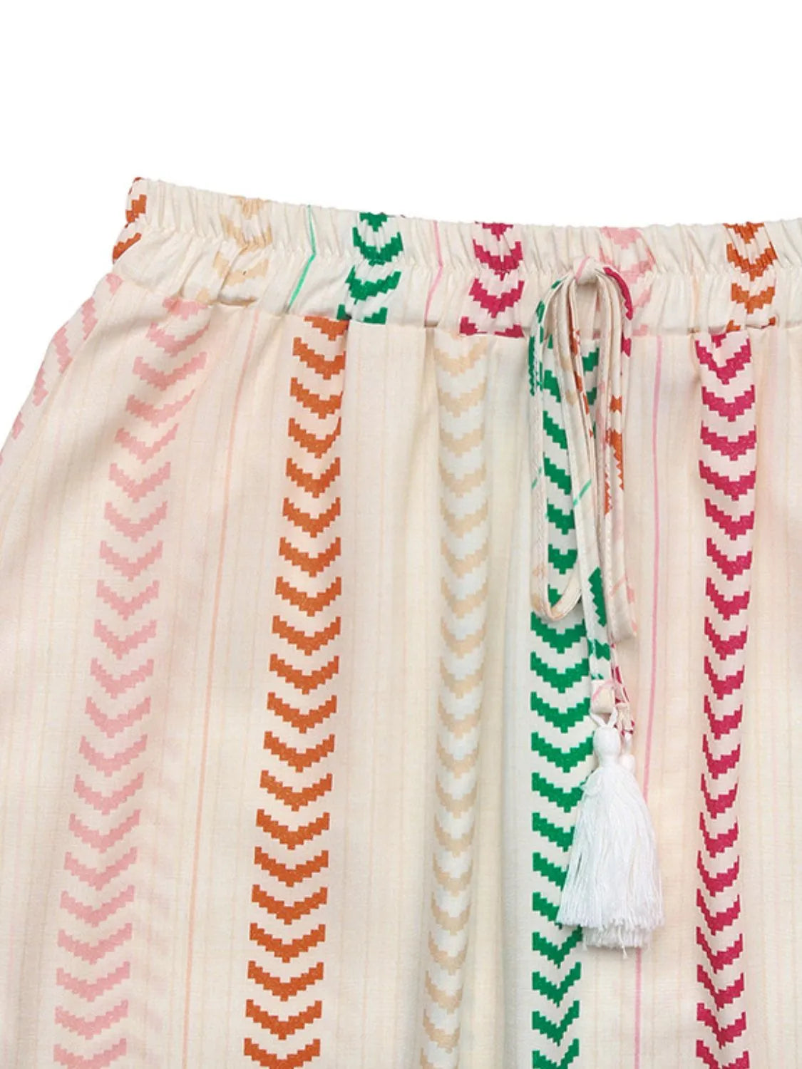 Frill Printed Maxi Skirt