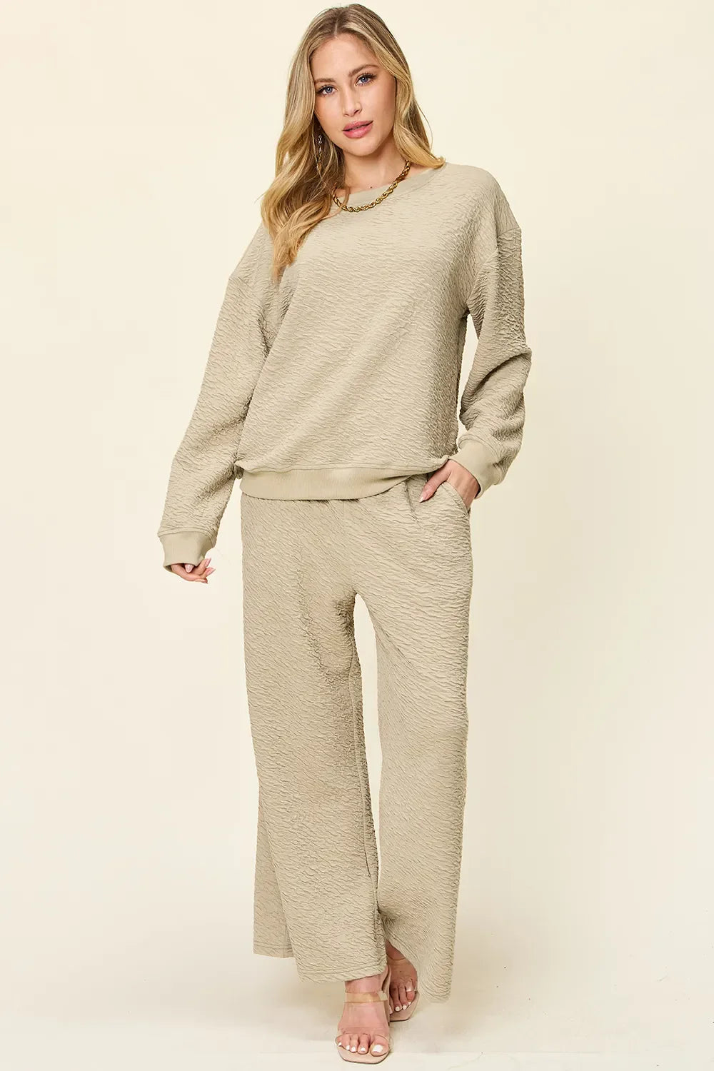 Glamourous and Comfy Top and Pants Set