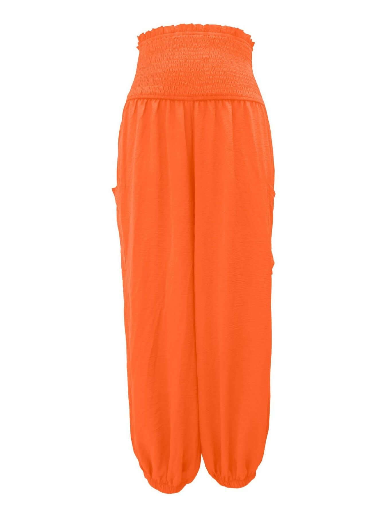 Smocked Waist Harem Pants with Pockets Size Inclusive (S to 5XL)