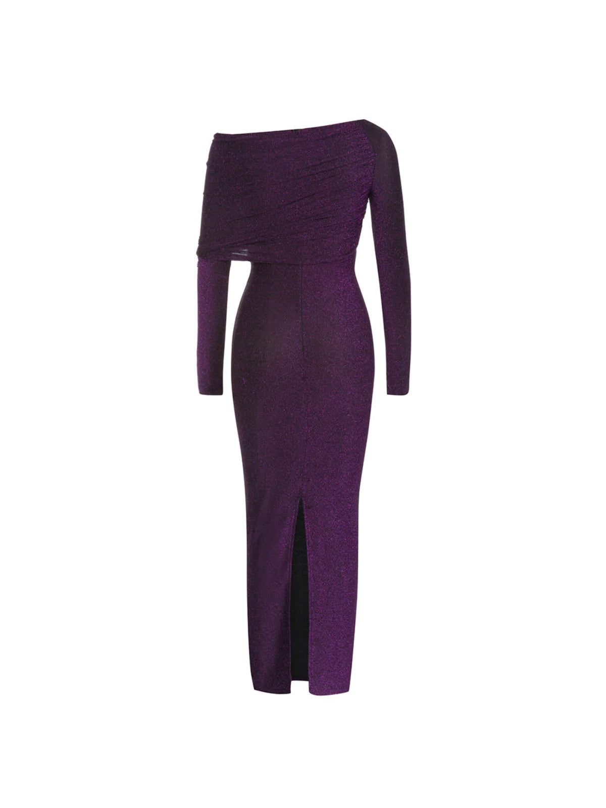 Purple long sleeves maxi dress