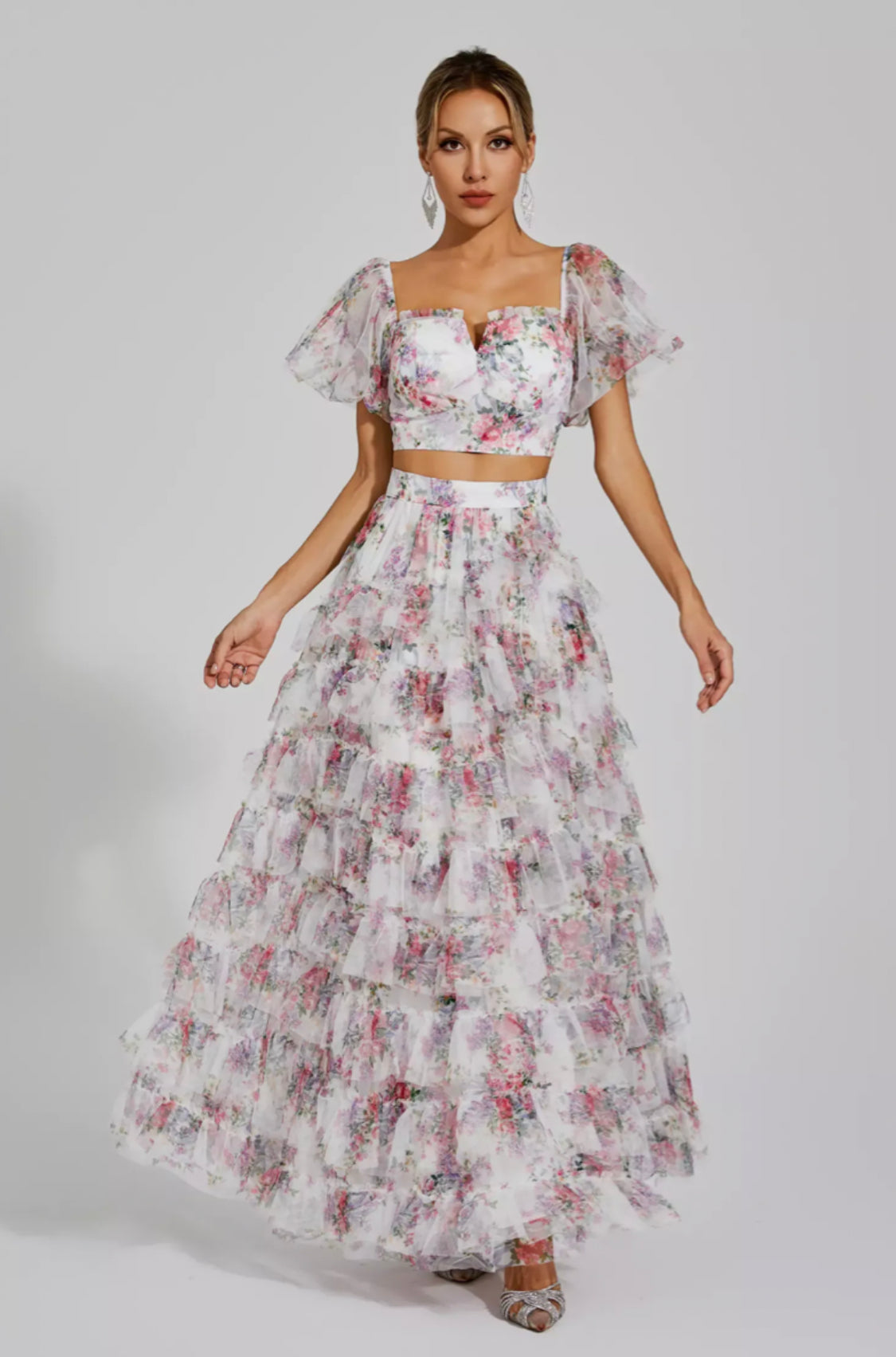 Braylee floral ruffle set