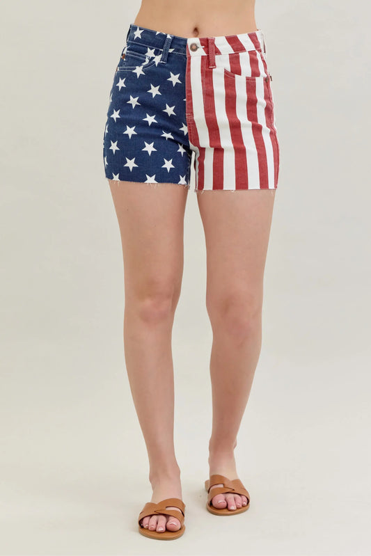 American Patriot High Waist Shorts Size Inclusive (S to 3XL)