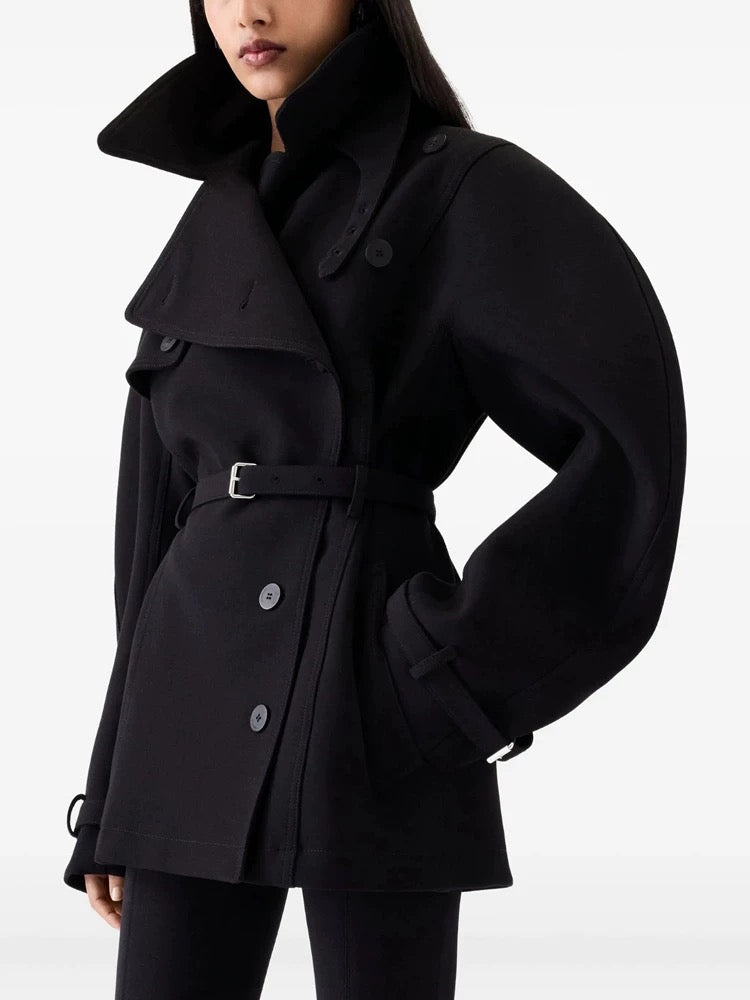 Milena Belted Wool-Blend Jacket