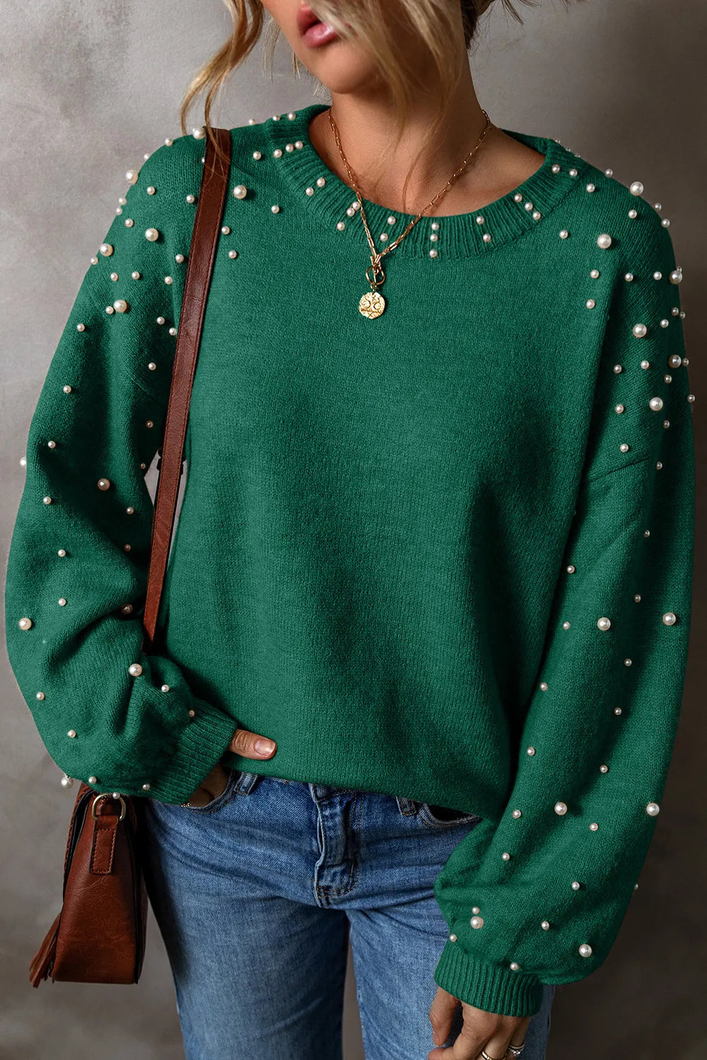 Cozy Pearl Long Sleeve Sweater