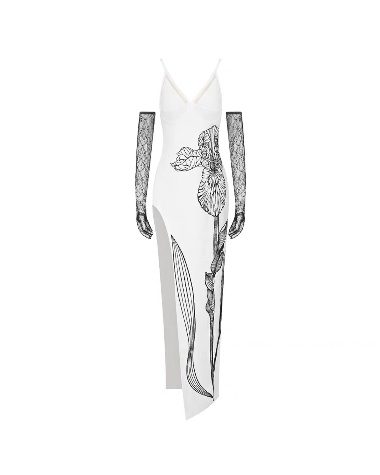 Daniella flower maxi dress