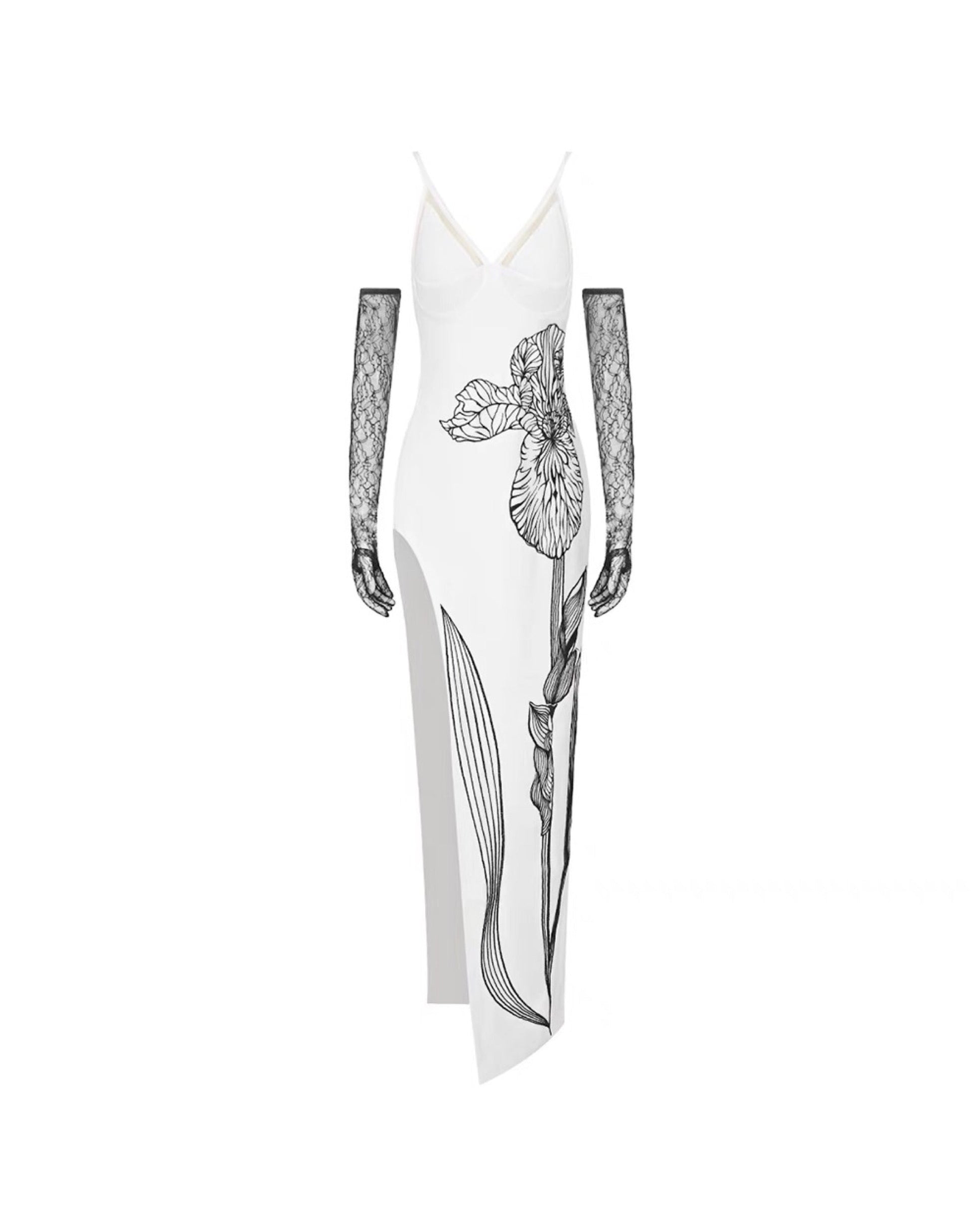 Daniella flower maxi dress