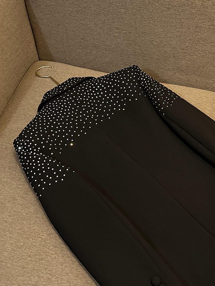 Gina black blazer/skirt set