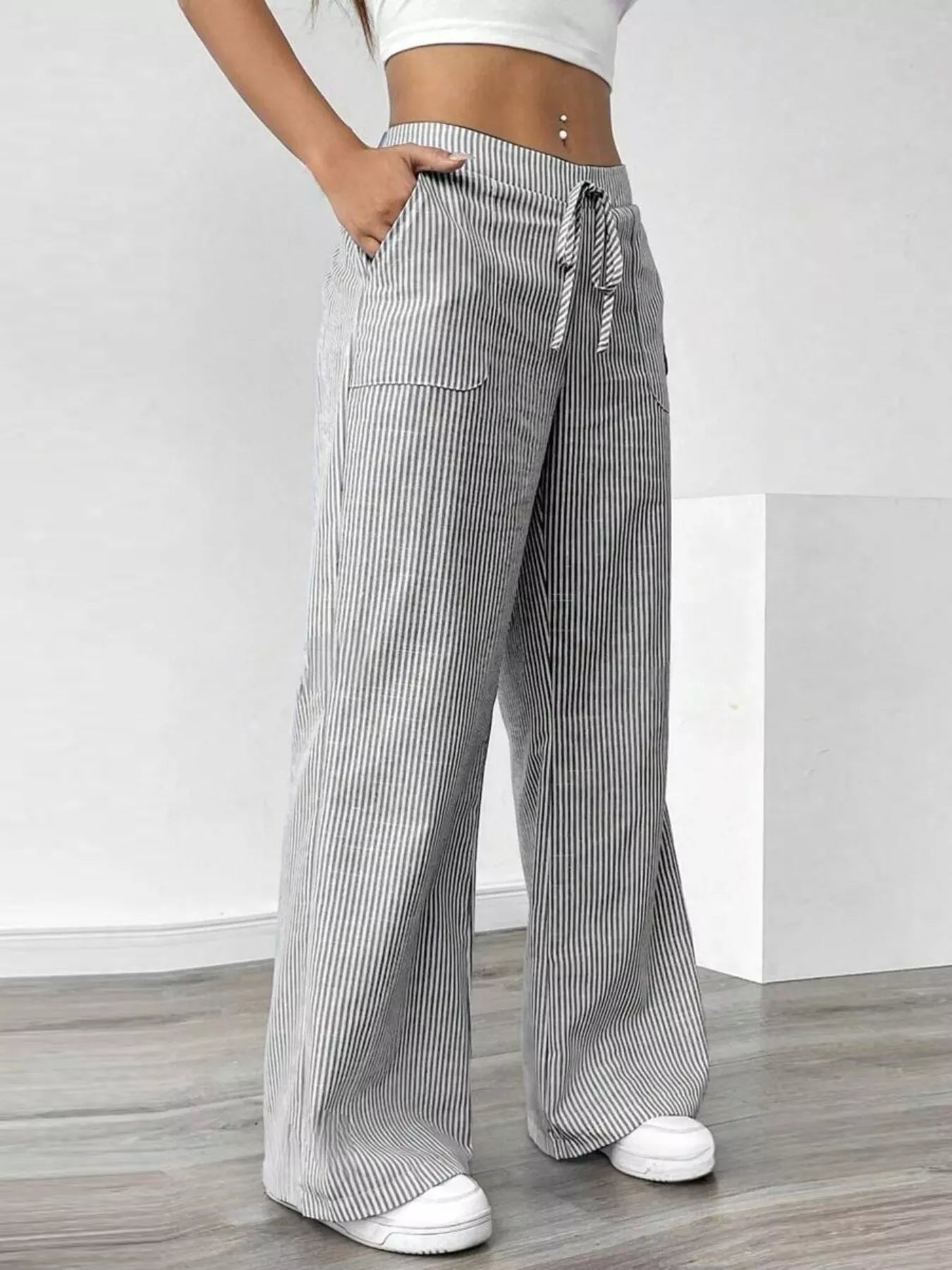 Striped Wide Leg Pants