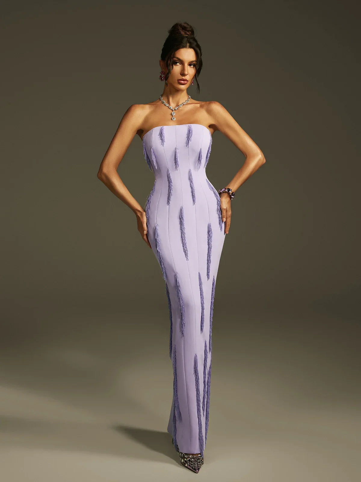Étoile Lilac Tassel Gown