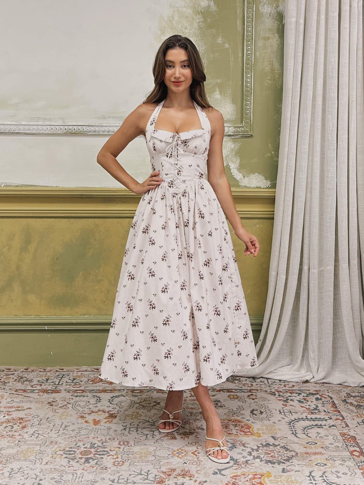 Rosalie Garden Halter Dress