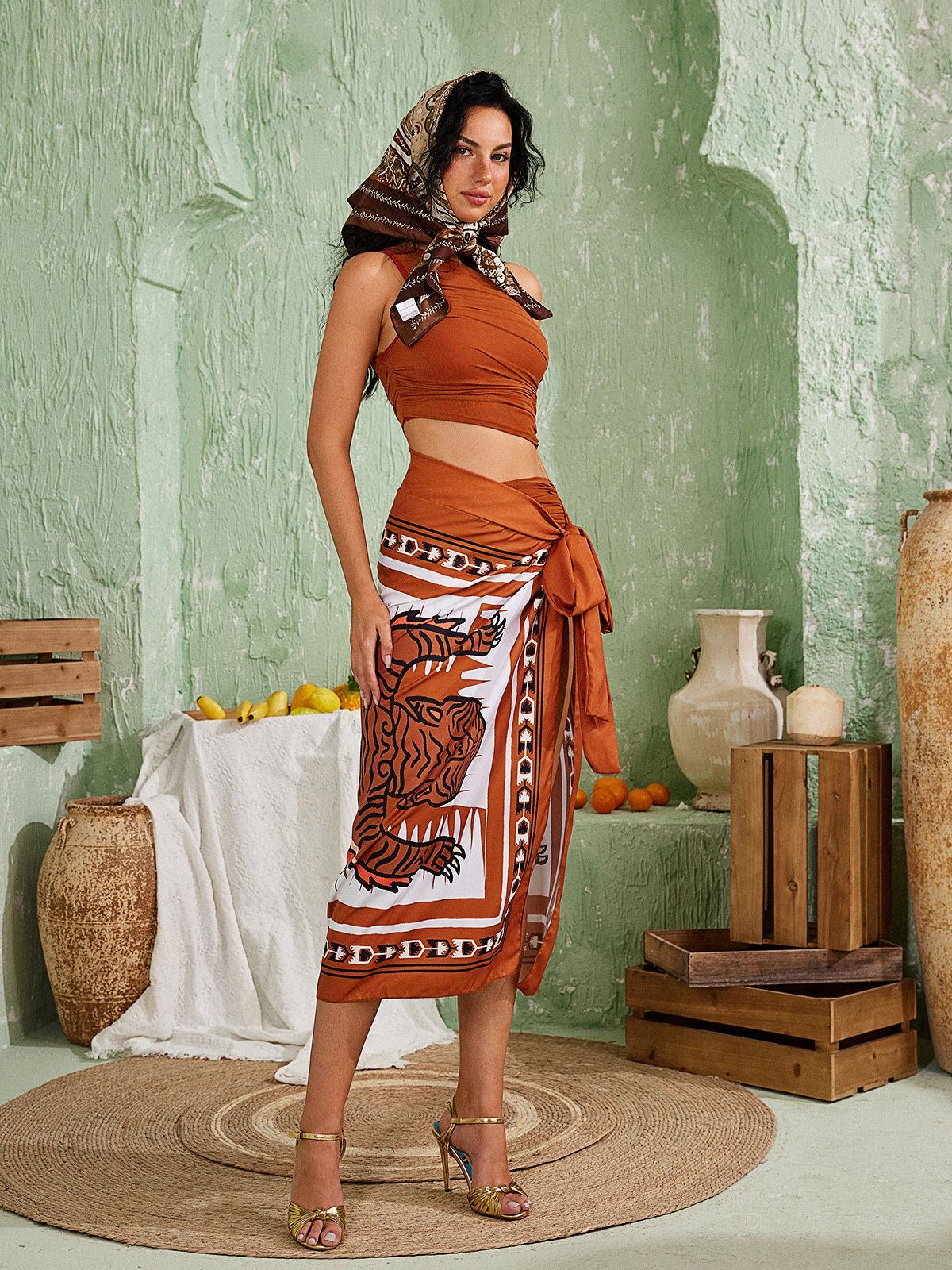 Three piece One-shoulder bikini