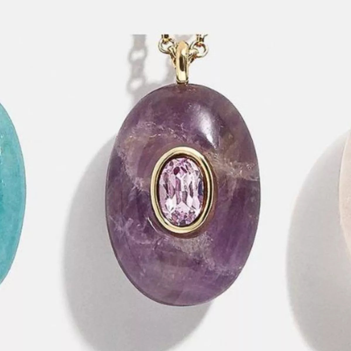 Natural Stone Pendant Necklace – Handmade Boho Jewelry for Women