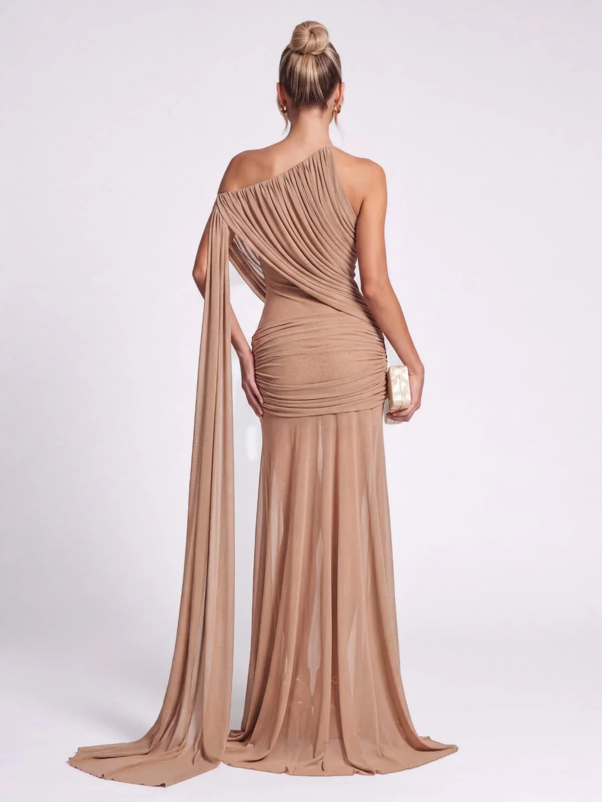 Aurelia Draped One-Shoulder Maxi Dress