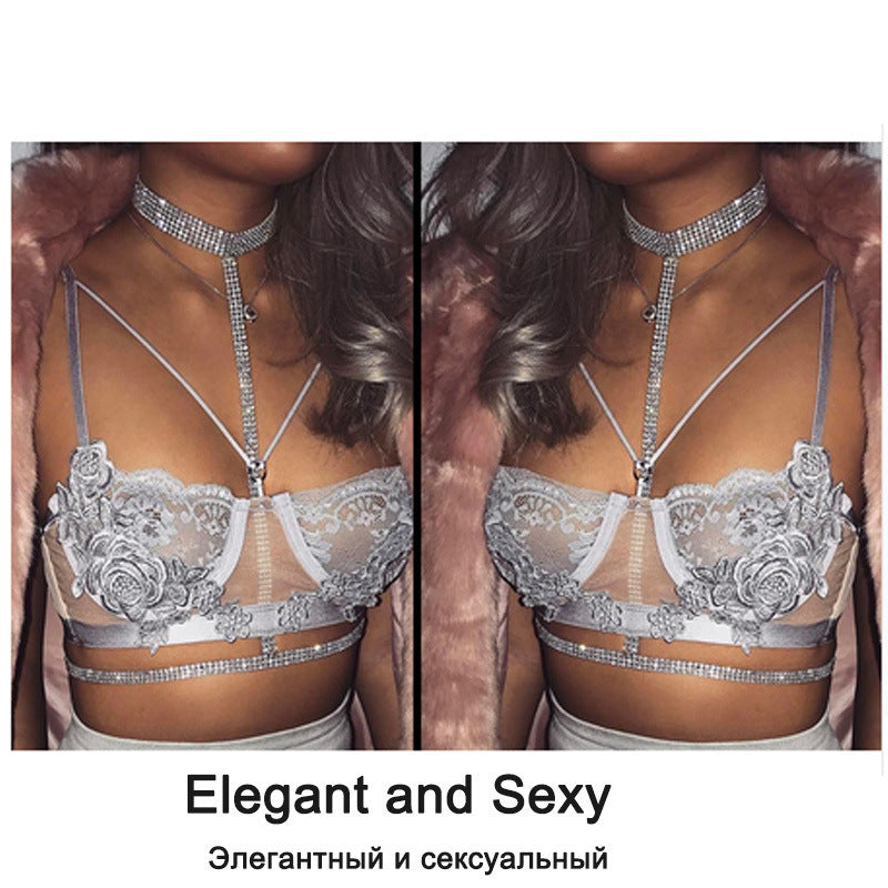 Rhinestone Choker like Sexy Necklace Jewelry