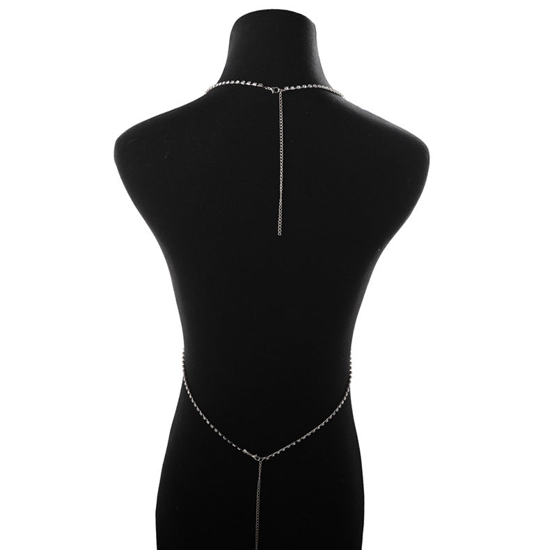 Sexy Necklace Criss Cross Rhinestone Necklace Criss Cross