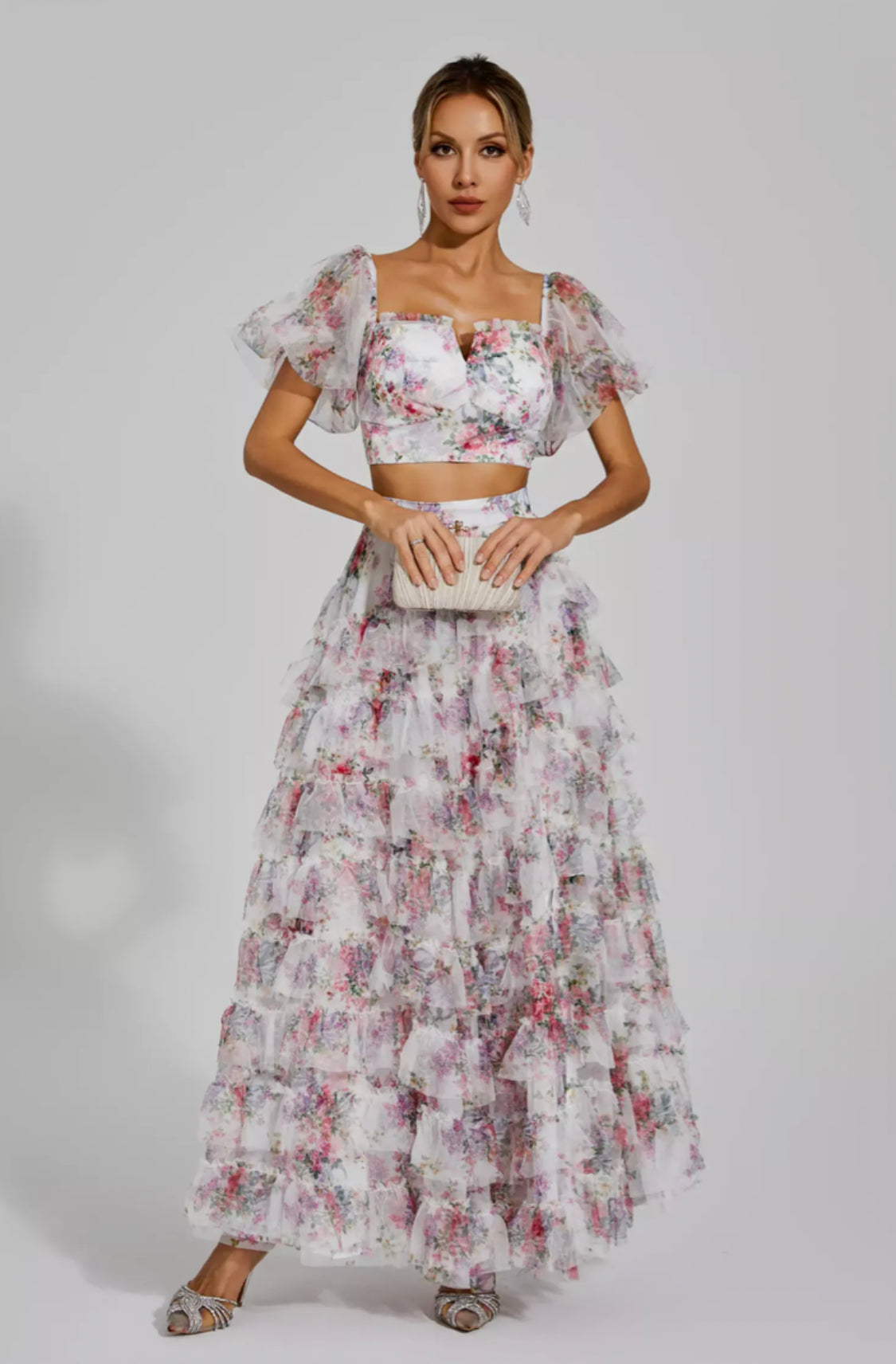 Braylee floral ruffle set