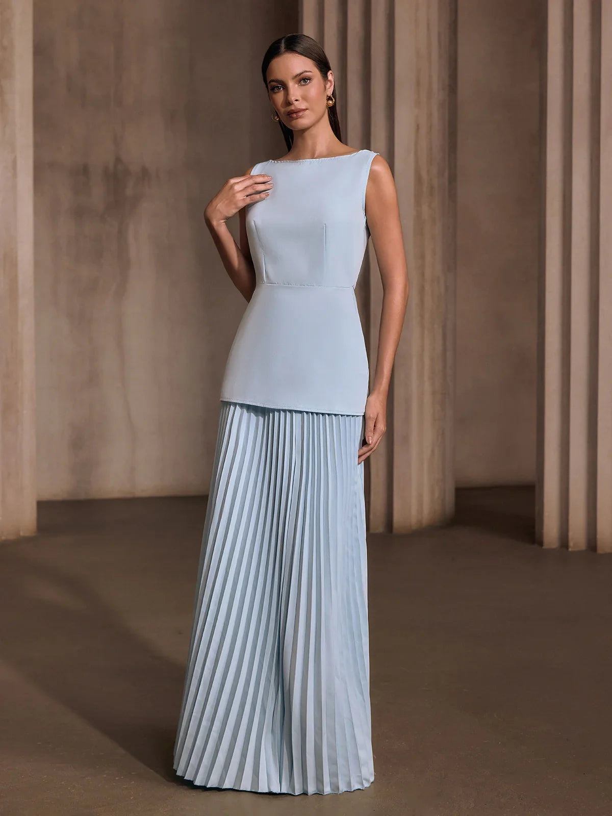 Serena Pleated Maxi Dress
