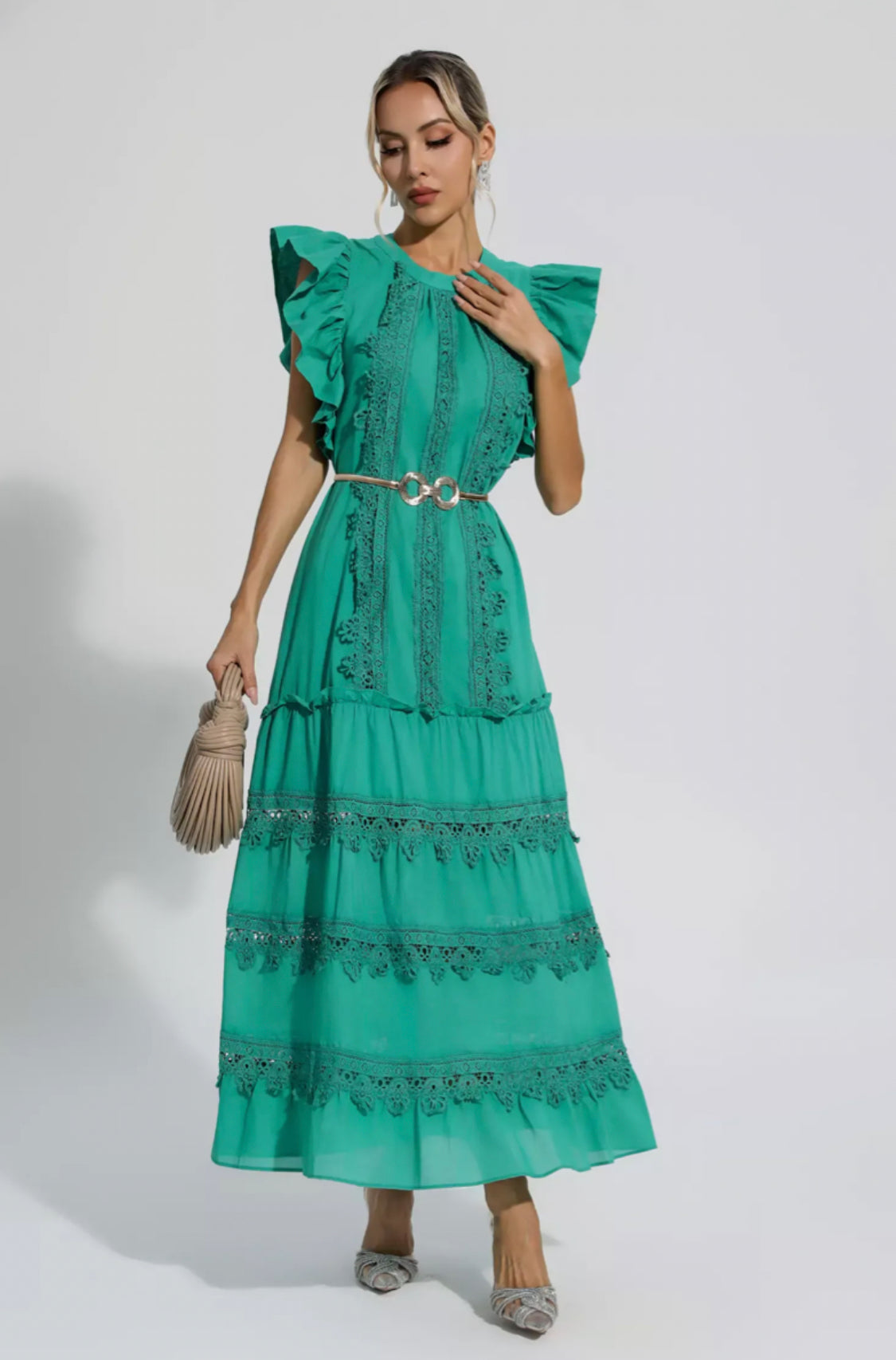 Treasure green maxi dress
