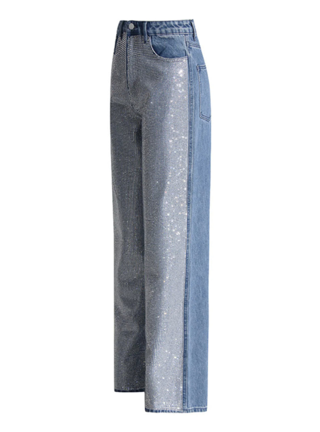 Délira rhinestone denim pants