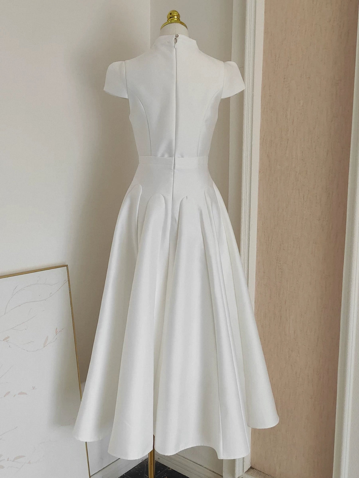 Renée Vintage Pleated Midi Dress Size L