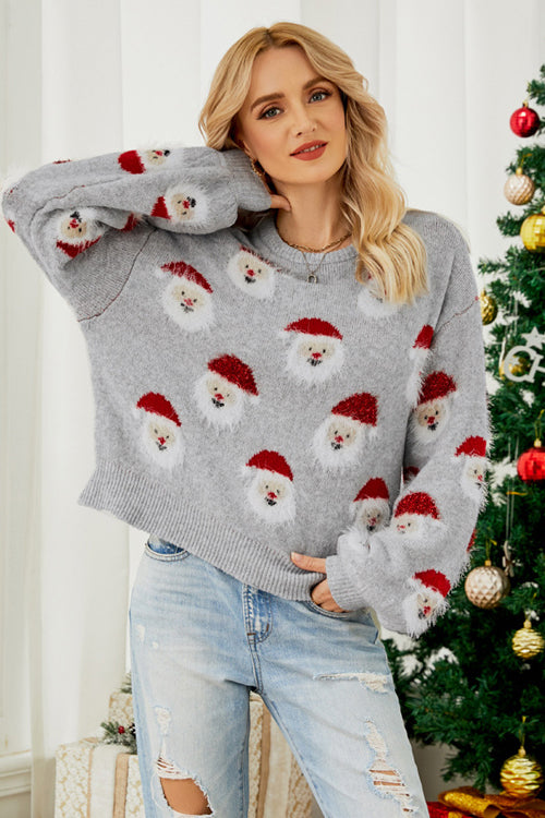 Holiday Dreaming Christmas Knit Sweater - 6 Colors Grey