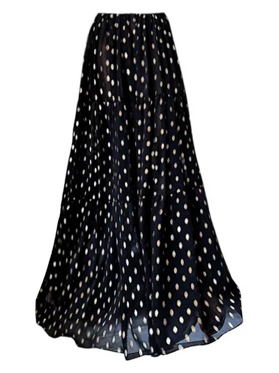 One-piece Swimsuit and Overskirt Suit-Overskirt Black