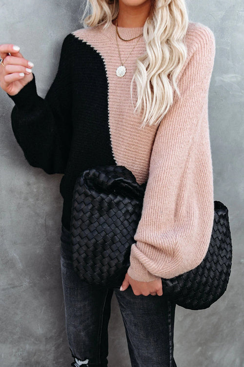 Cozy Love Ribbed Balloon Sleeve Sweater - 3 Colors Black