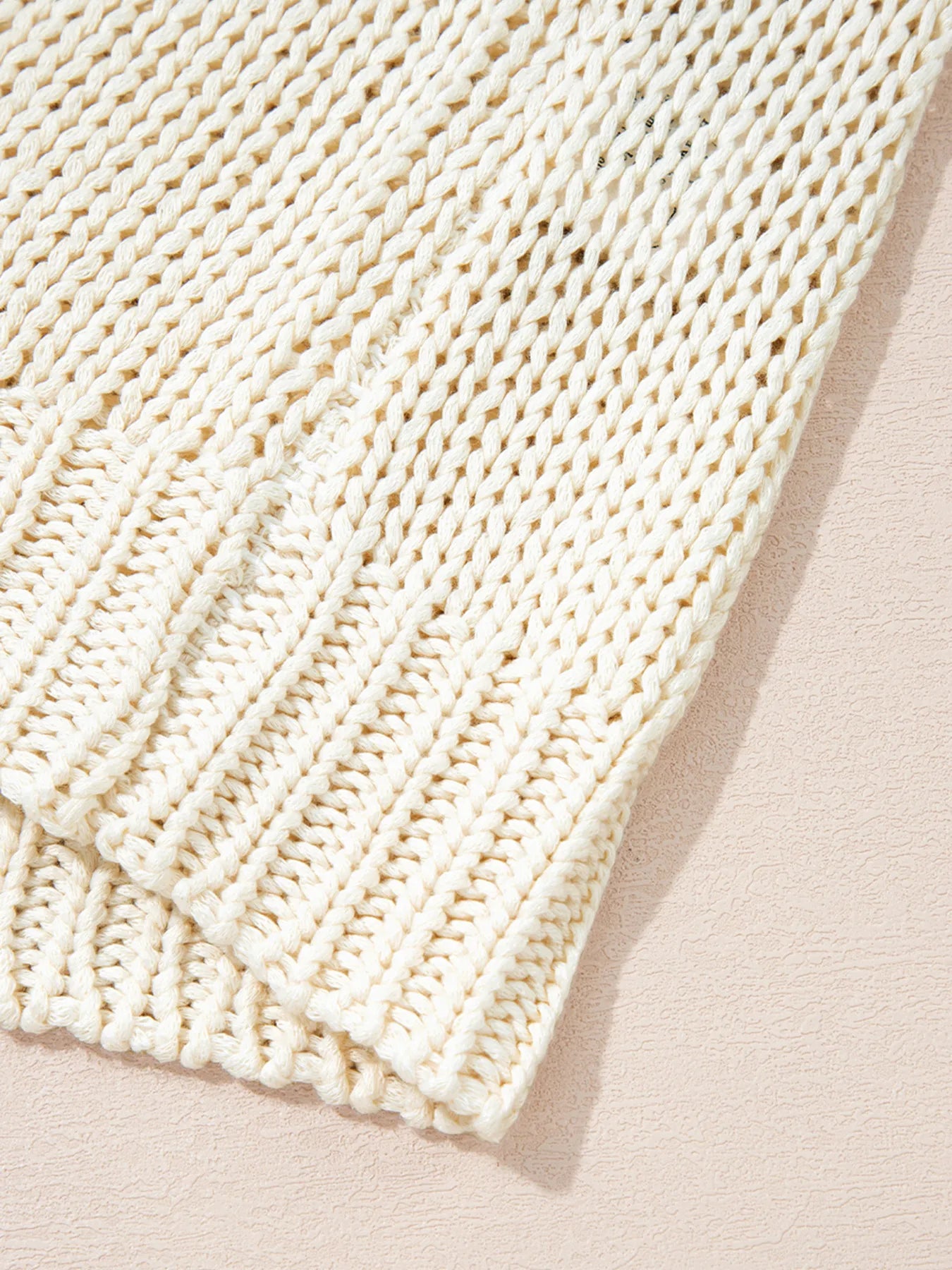 Contrast Stitch Detail V Neck Drop Shoulder Sweater