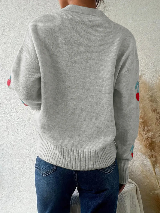 Sweet Cherry Snap Cardigan