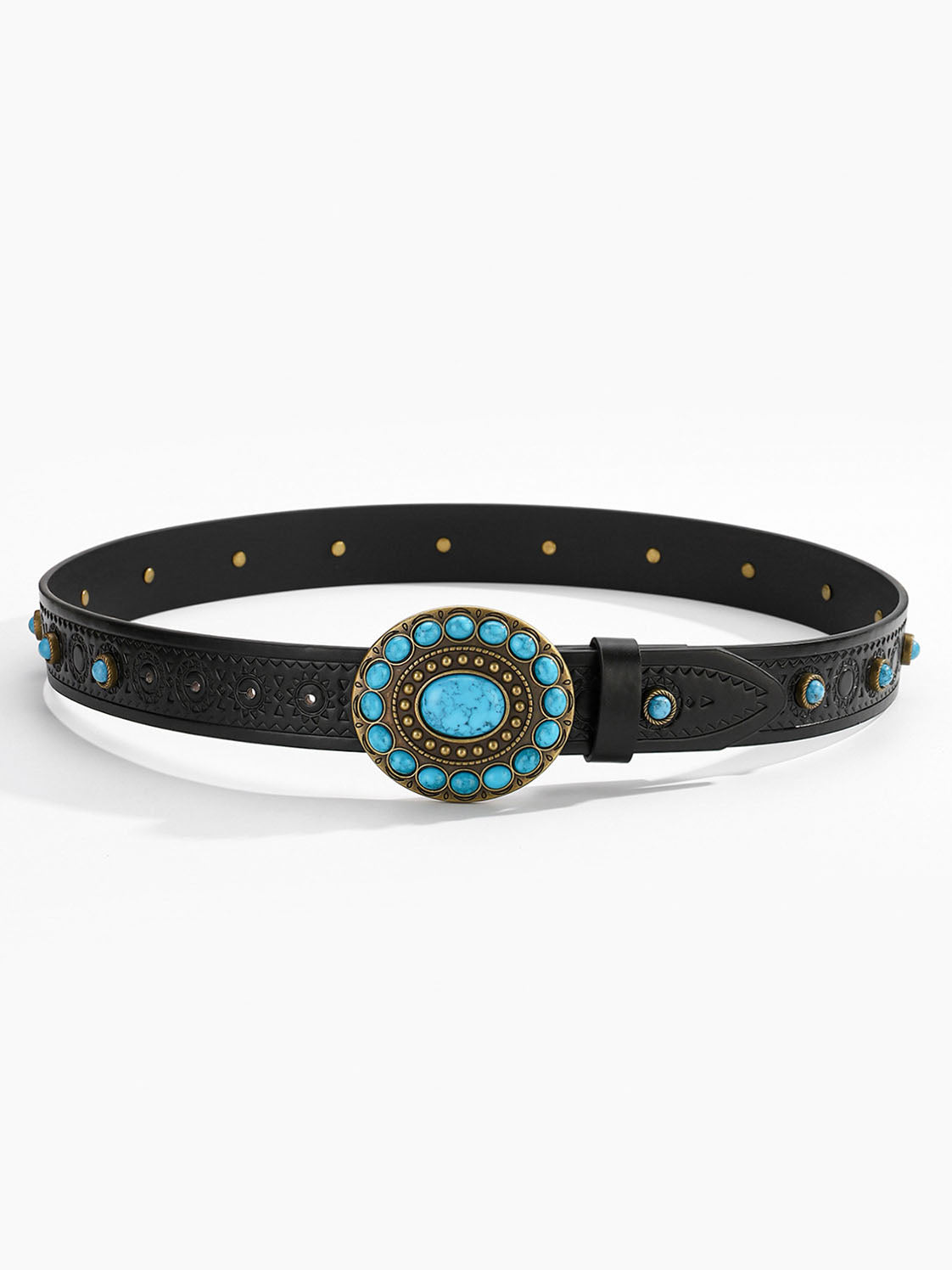 Vintage Palace Style Jewel Belt Black