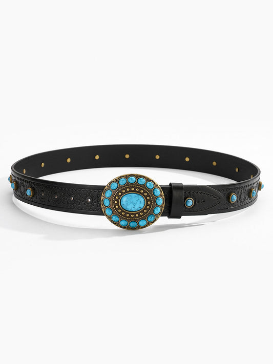 Vintage Palace Style Jewel Belt Black