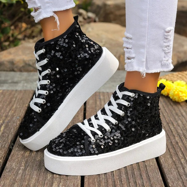 BlingStep Round Toe Sneakers