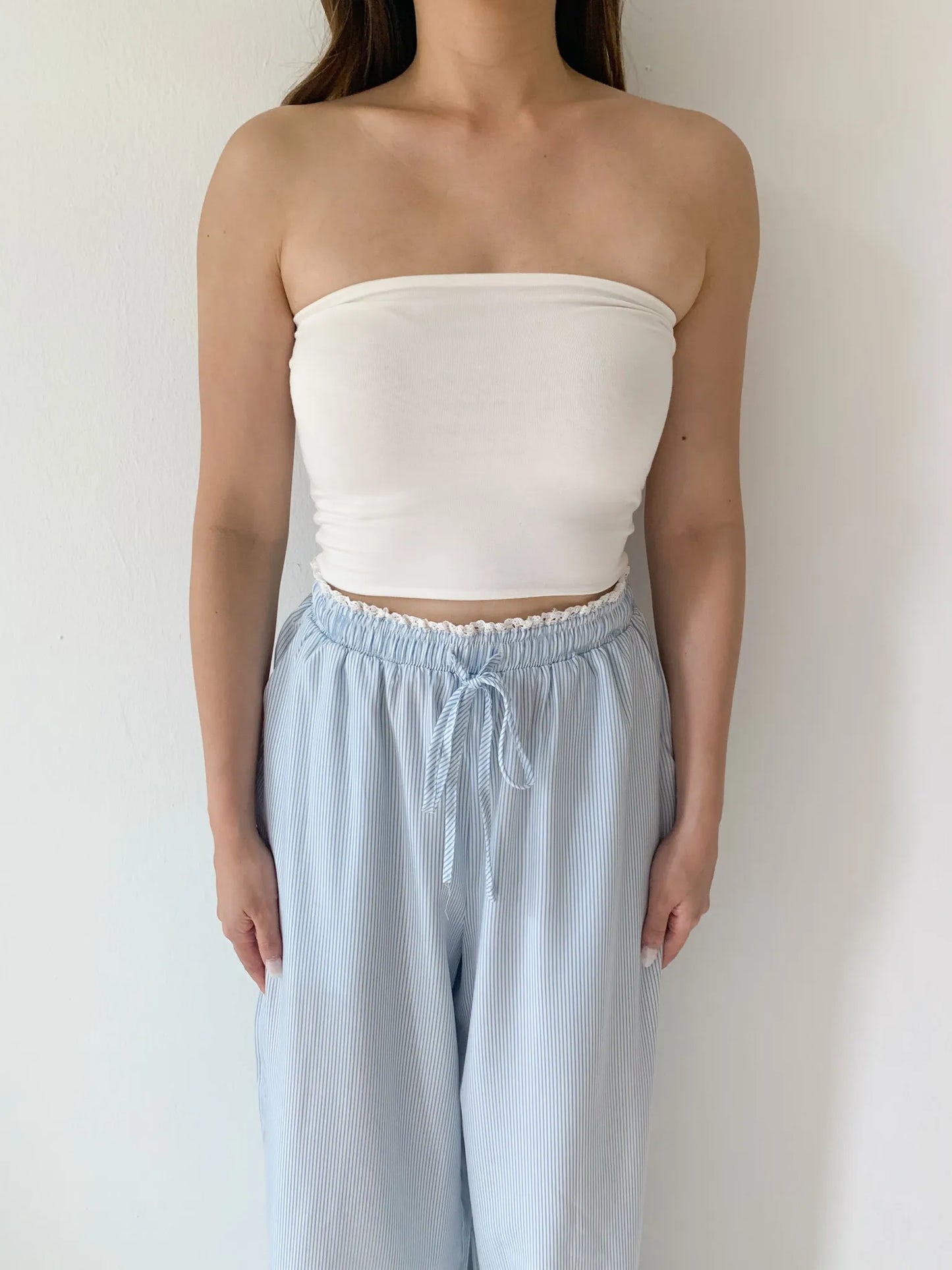 SOLENE STRIPED TWO PIECE SET BLUE