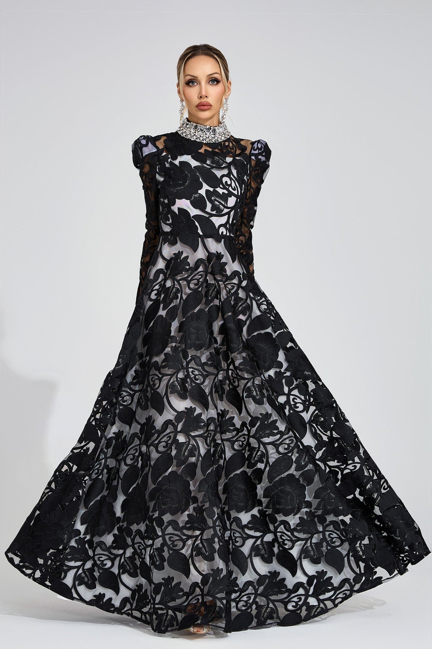 Noir Fleur Royal Gown