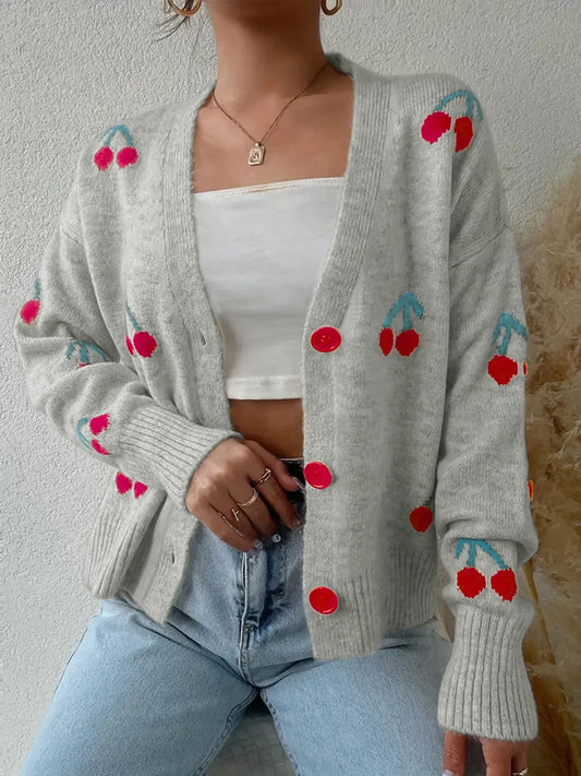 Sweet Cherry Snap Cardigan