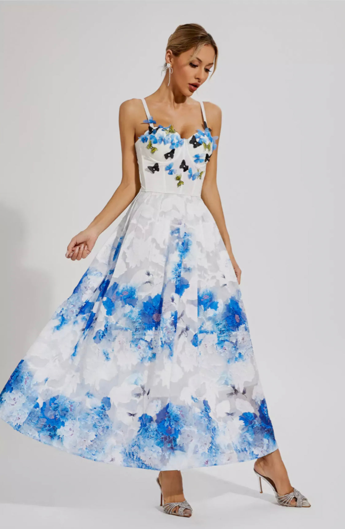 Kaisley butterfly maxi dress