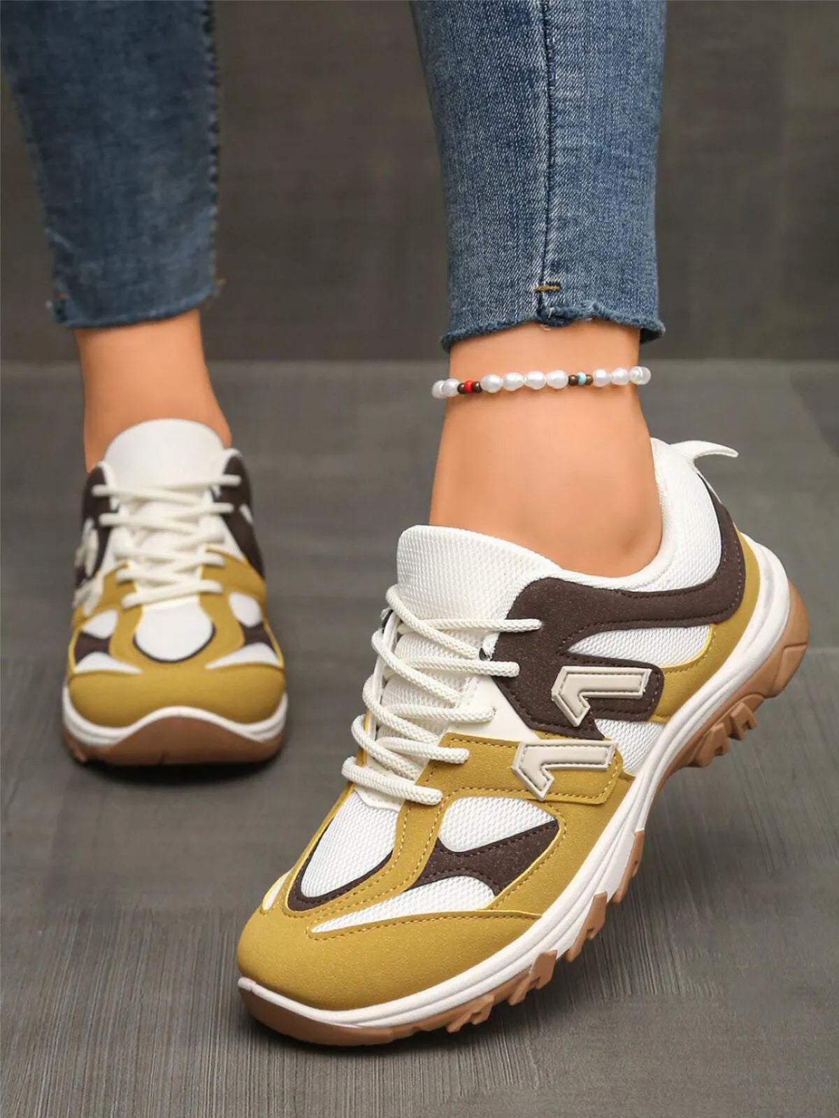 Contrast Lace Up Athletic