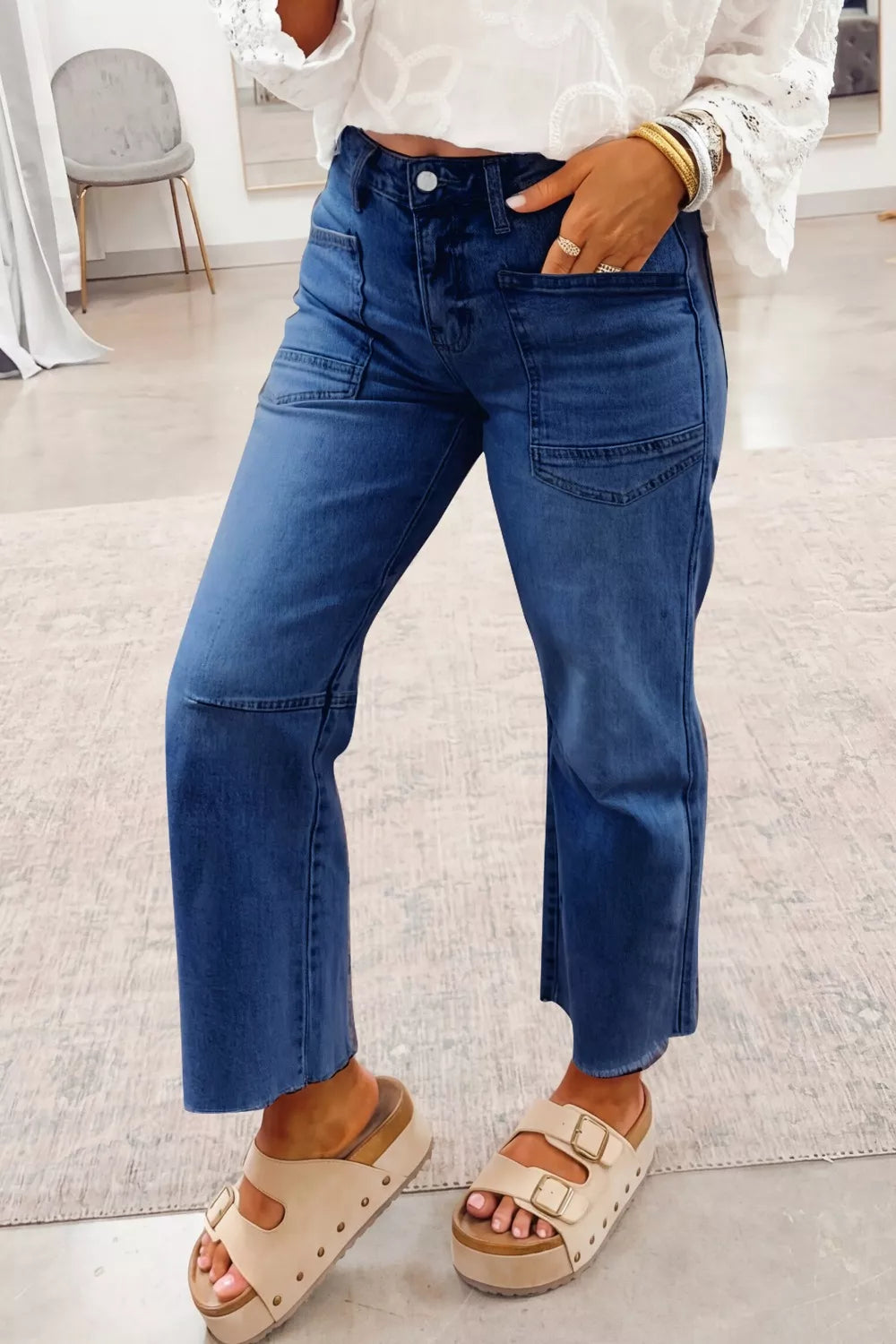 High Waist Straight Leg Jeans (Sizes 4–16)